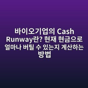 바이오기업의 Cash Runway란? 현재 현금으로 얼마나 버틸 수 있는지 계산하는 방법 7 ebb094ec9db4ec98a4eab8b0ec9785ec9d98 cash runwayeb9e80 ed9884ec9eac ed9884eab888ec9cbceba19c ec96bceba788eb8298 ebb284ed8bb8 ec8898 ec9e88 1789885225