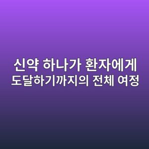 신약 하나가 환자에게 도달하기까지의 전체 여정 1 ec8ba0ec95bd ed9598eb8298eab080 ed9998ec9e90ec9790eab28c eb8f84eb8baced9598eab8b0eab98ceca780ec9d98 eca084ecb2b4 ec97aceca095 1789199337